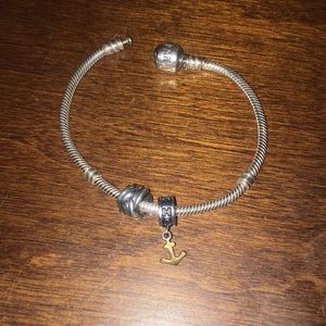 Pandora bracelet with two charms